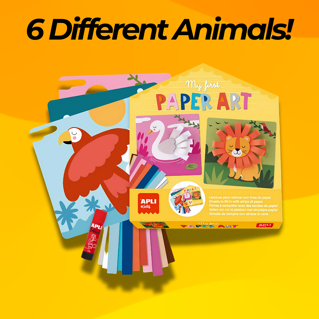 [SG] APLI Kids – My First Paper Art Craft Set (Animals with Paper Strips) [Evergreen Stationery]