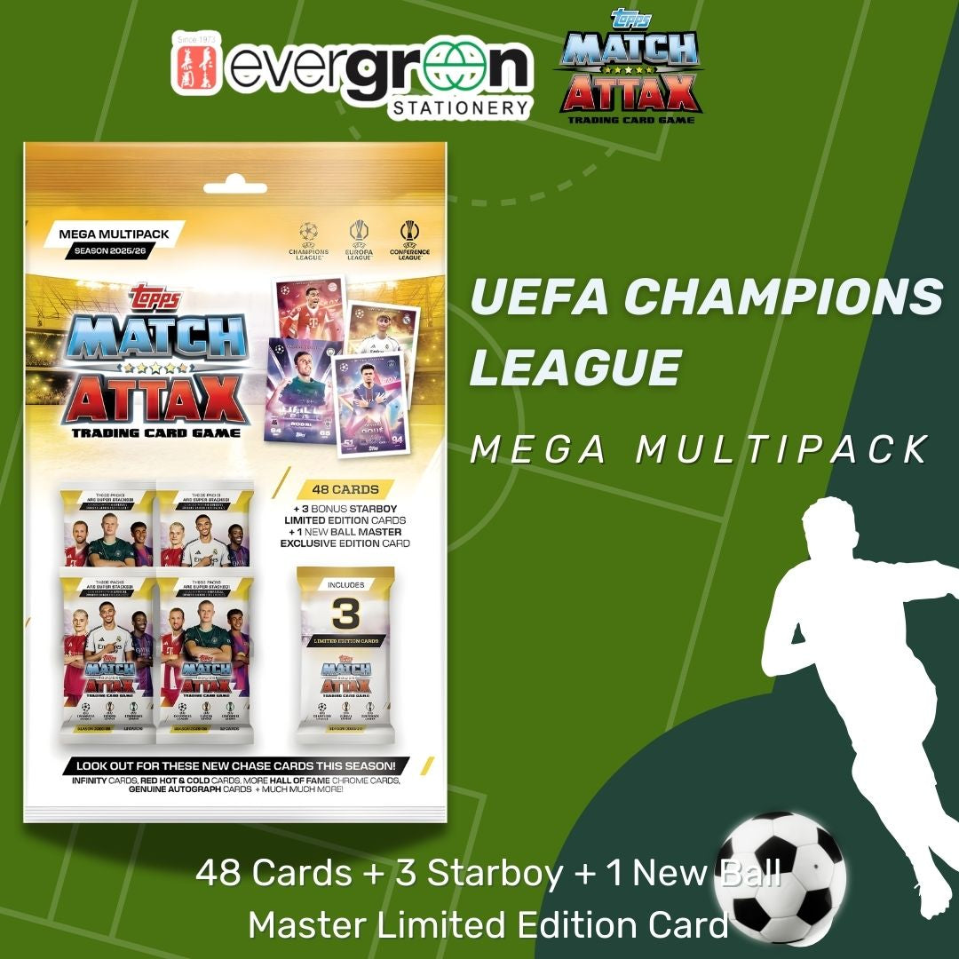 [SG] Topps Match Attax UEFA Champions League Mega Multipack | 52 Cards [Evergreen Stationery]