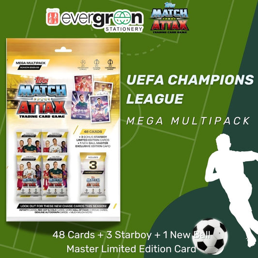 [SG] Topps Match Attax UEFA Champions League Mega Multipack | 52 Cards [Evergreen Stationery]