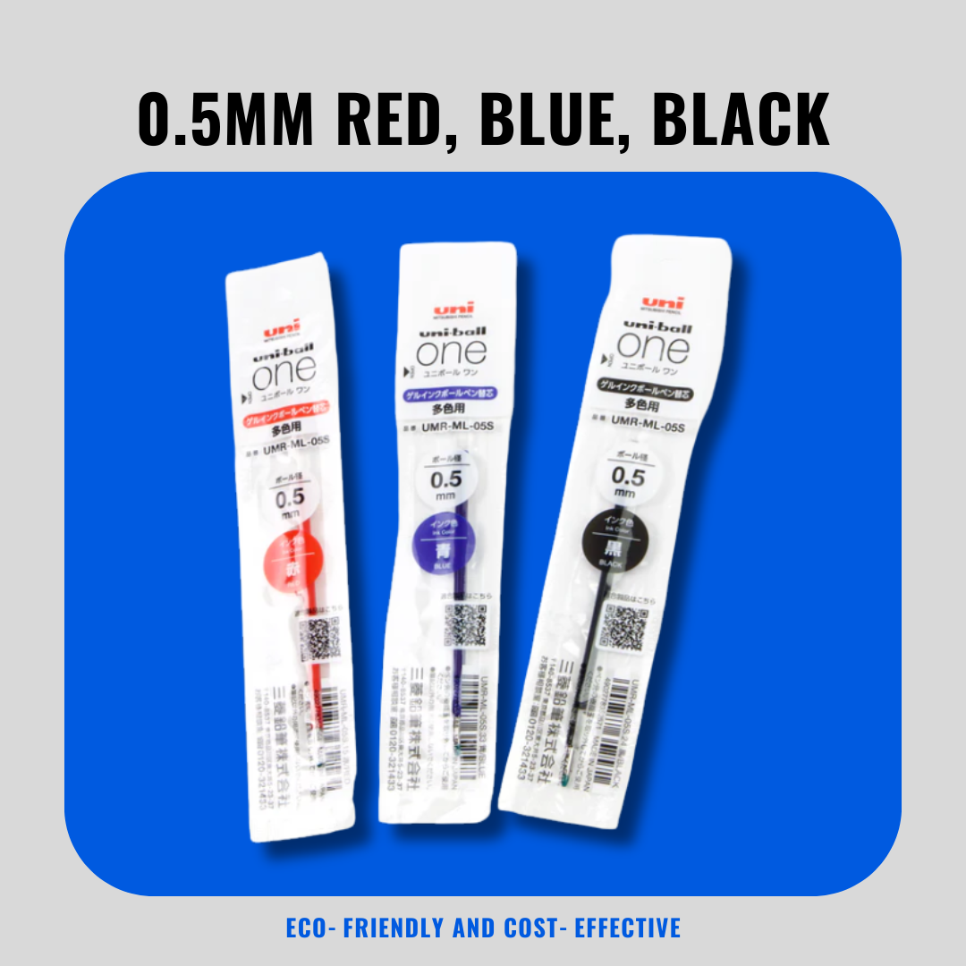 [SG] UNI Ball One 3C Refill UMR-ML 0.38 0.5 Eco-Friendly and Cost-Effective [Evergreen Stationery]
