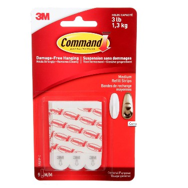 Command® Refill Strips 17021P-C, Medium, White, 3 lb (1.4 kg)