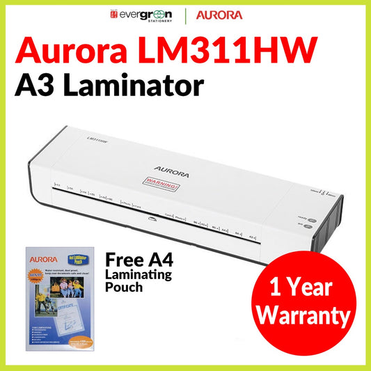 [SG] Aurora LM311HW A3 Laminator | FREE A4 Pouch [Evergreen Stationery]