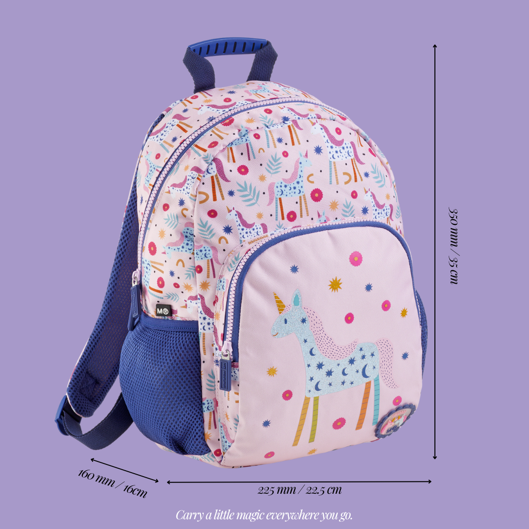 [SG] APLI Recycled London Backpack – 2 Compartment School Bag | Unicorn Design [Evergreen Stationery]