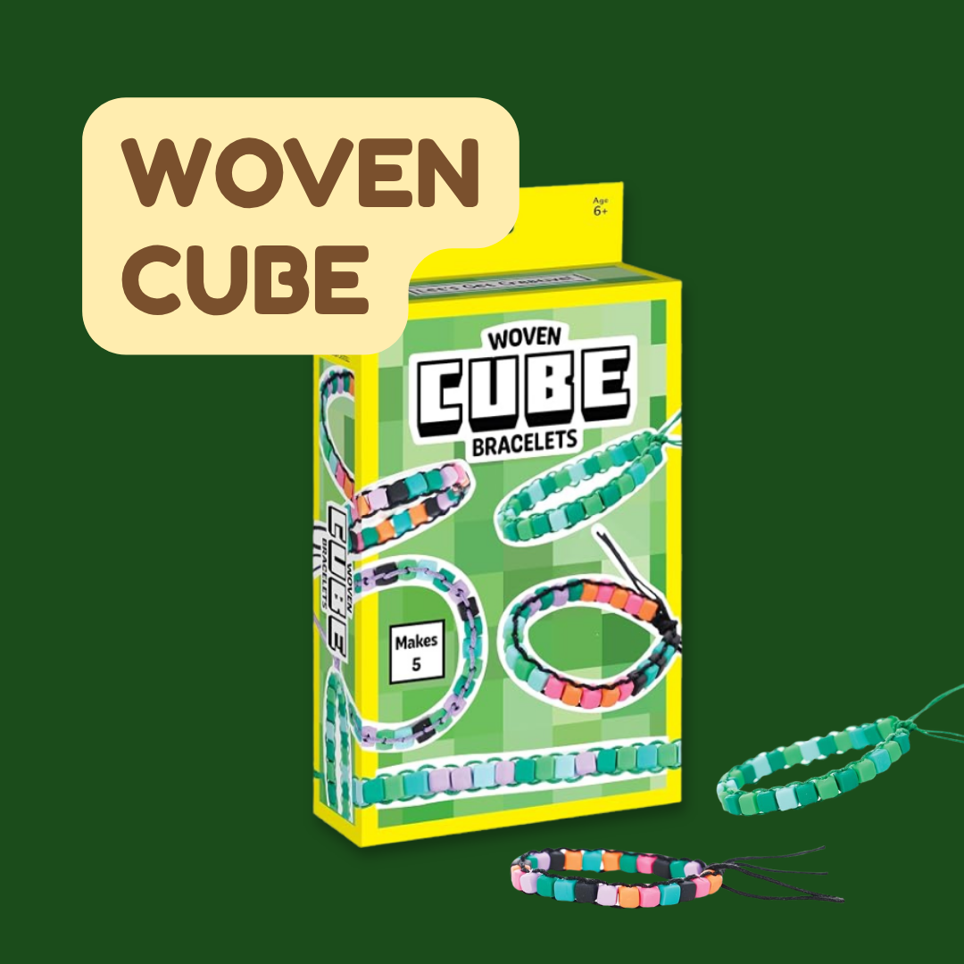 Faber Castell Mini Kit Bracelets | Woven Cube/ Beaded Flower | DIY Jewelry Craft Kit | Fun, Mess-Free Travel Activity | Ages 6+