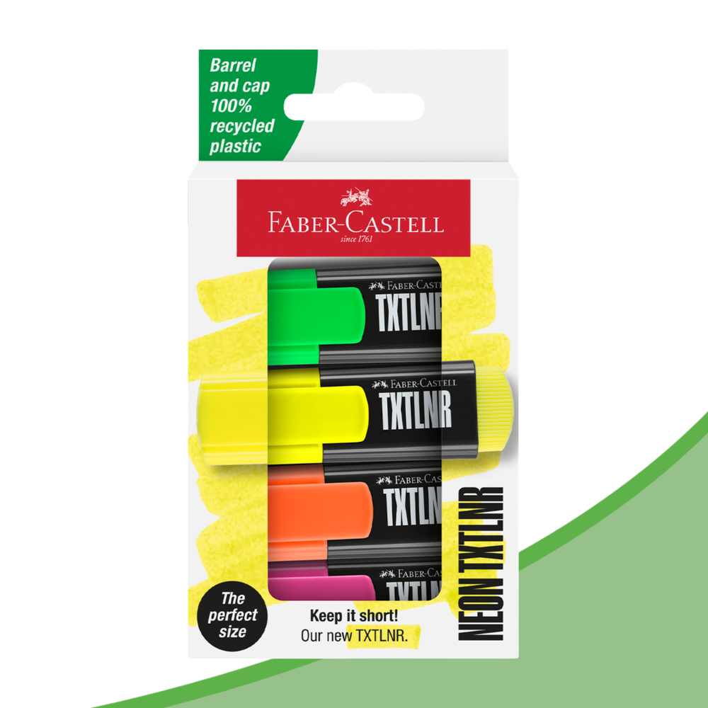 Faber Castell Textliner Mini Set of 4 Neon/Pastel