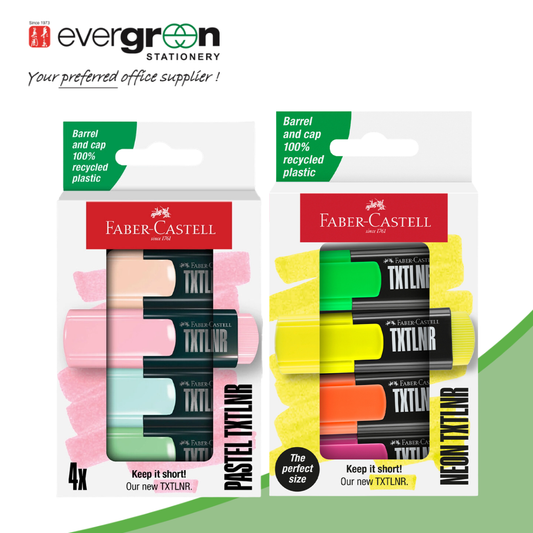 Faber Castell Textliner Mini Set of 4 Neon/Pastel