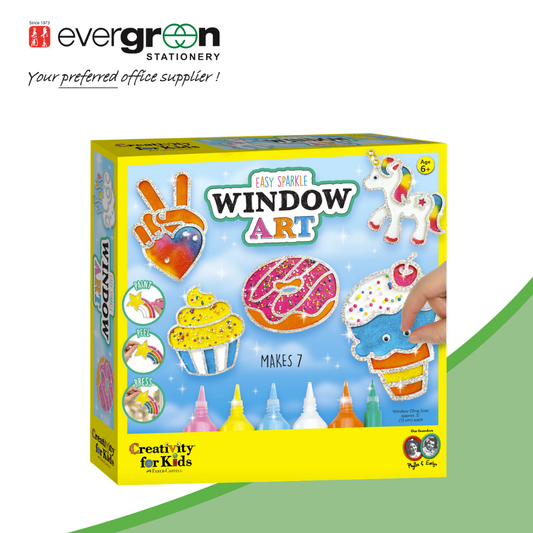 Faber Castell Rainbow Sprinkles Easy Sparkle | Ages 6+ | Window art designs | Imagination and creativity