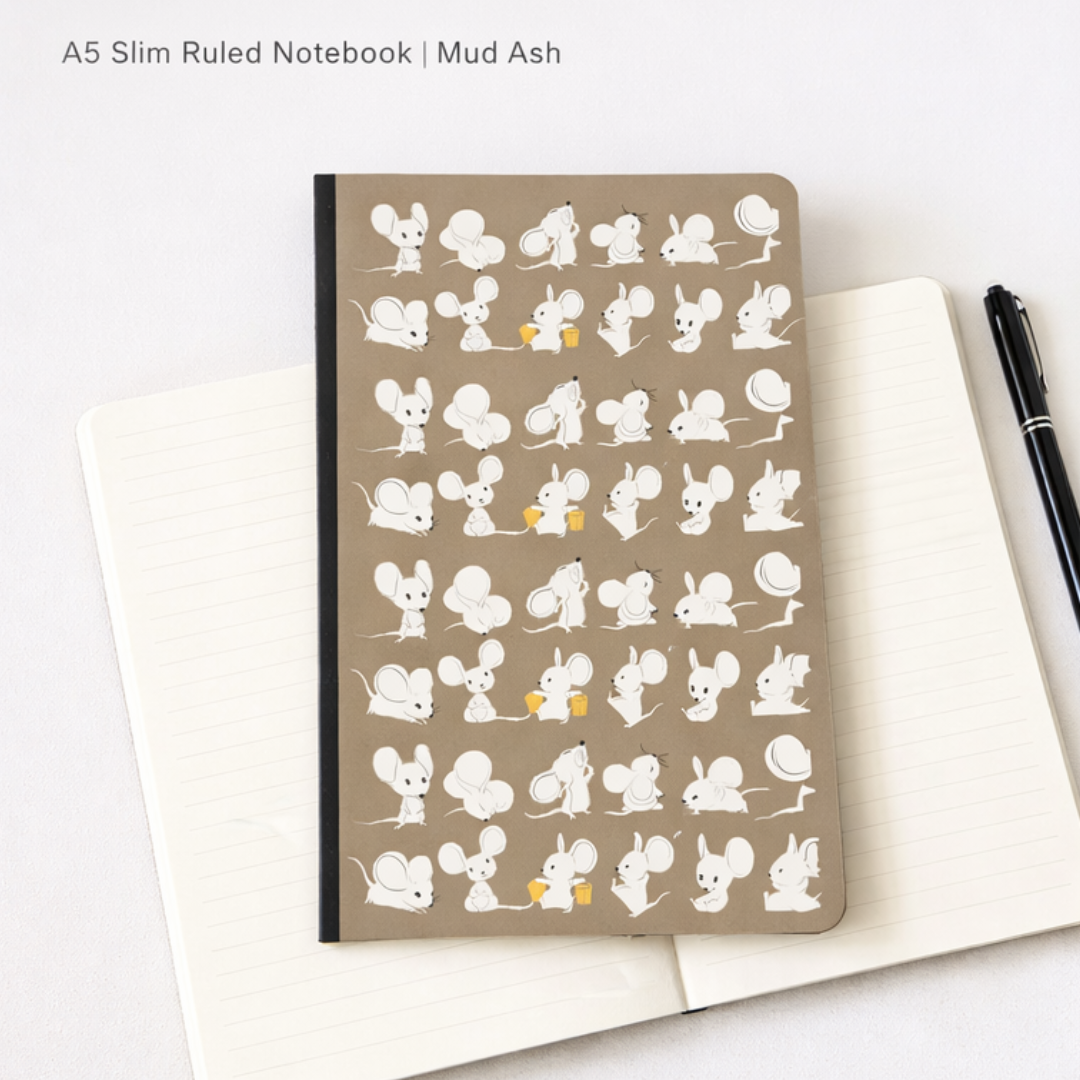 Collins MIA A5 Slim Ruled Notebook Mud Ash
