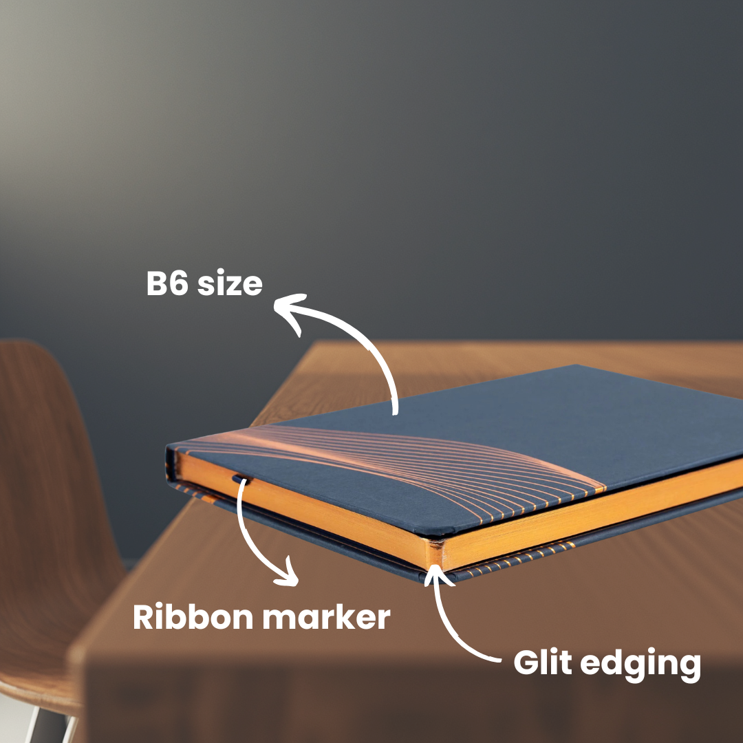 Collins Vanguard A6 & B6 Ruled Notebook | Wave/Curve Design