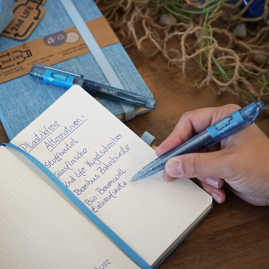 [SG] ONLINE 21007/6D Ball Pen 2ndLife Blue [Evergreen Stationery]