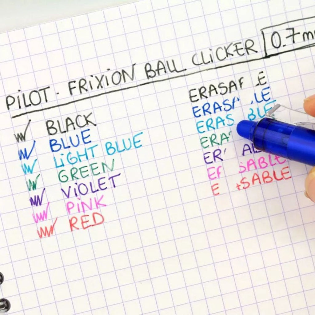 [SG] Pilot Frixion 0.7mm Erasable Ball Clicker Pen [Evergreen Stationery]