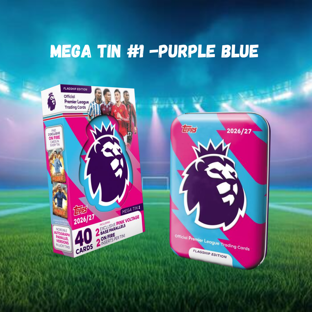 Topps Premier League 2026/2027 Flagship Mega Tin |Trading Cards|Football|40 Cards Each|