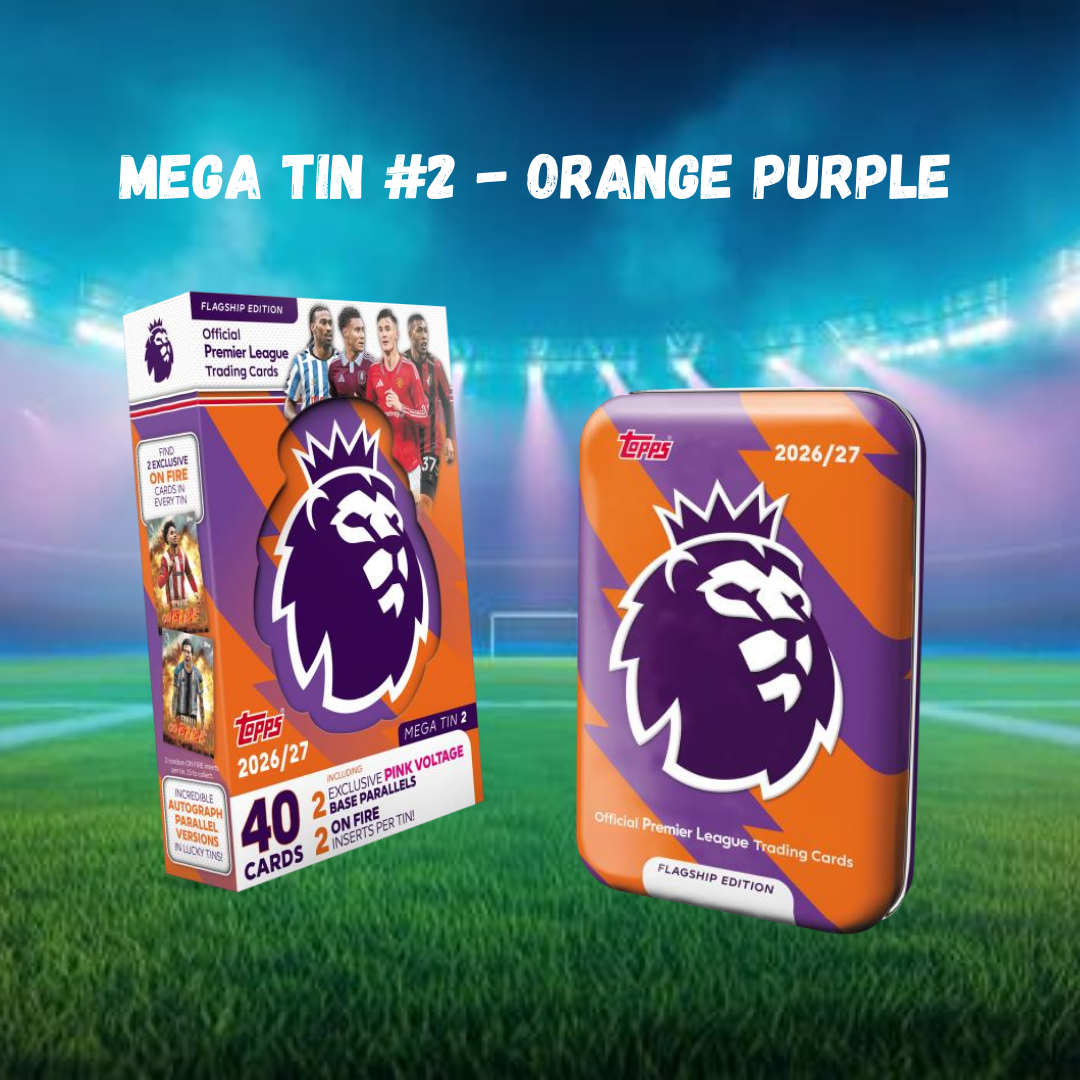 Topps Premier League 2026/2027 Flagship Mega Tin |Trading Cards|Football|40 Cards Each|