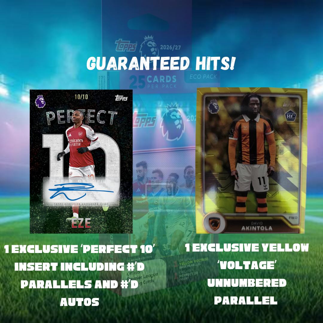 Topps Premier League 2026/2027 Flagship Eco Pack Trading Cards |Football|25 Cards