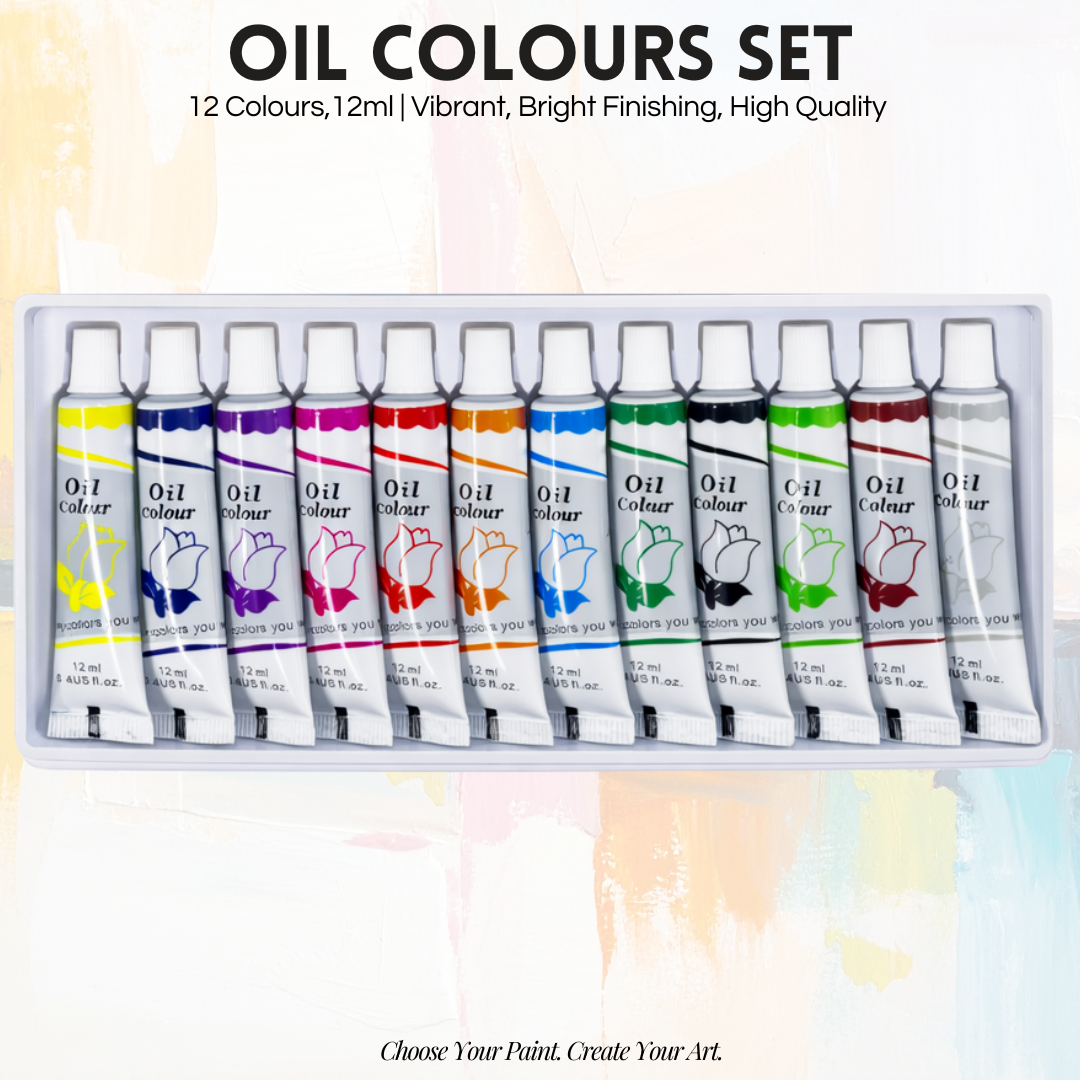 [SG] 12 Colours Artist Paint Set 12ml | Water, Acrylic & Oil Paints [Evergreen Stationery]