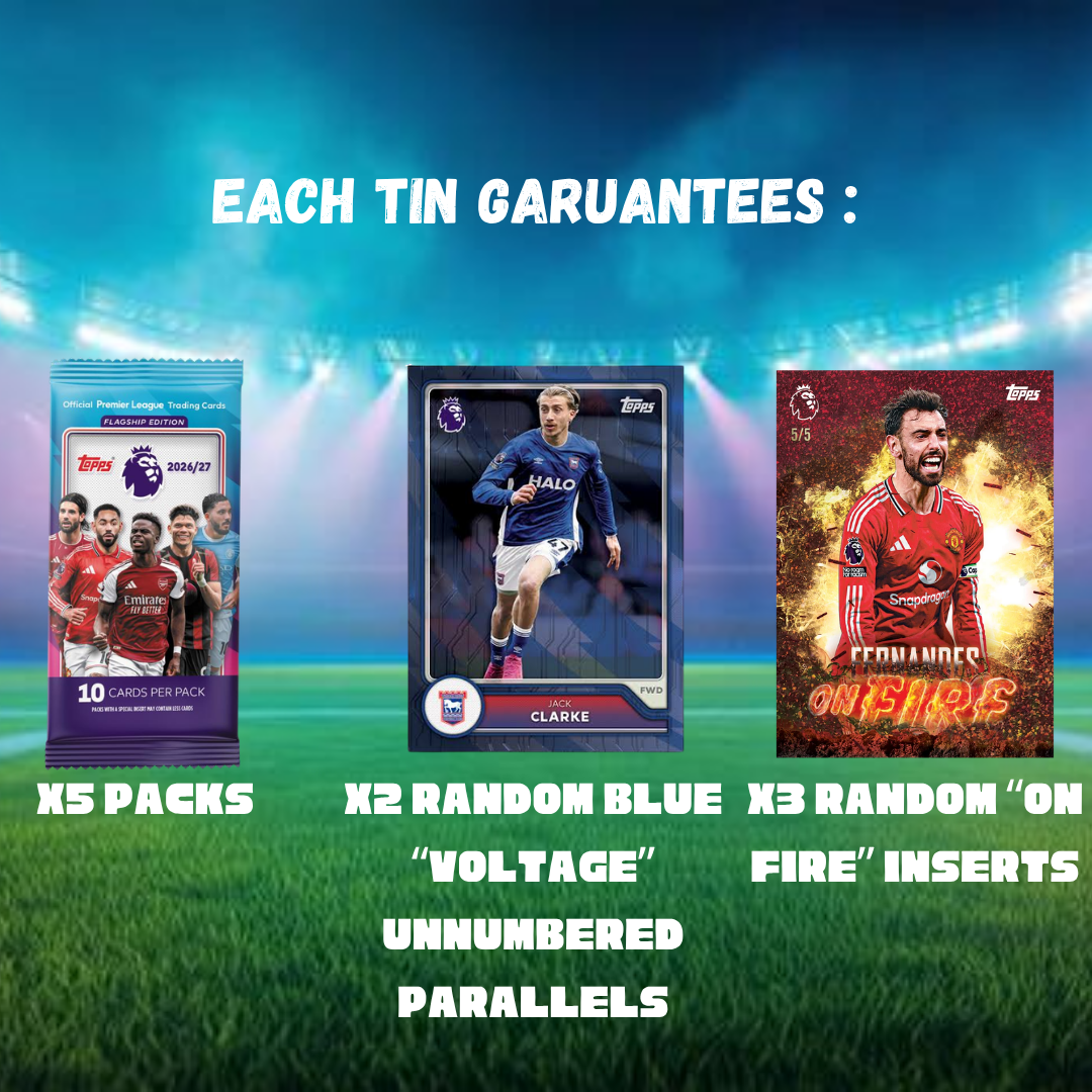 Topps Premier League Flagship 2026/2027 Super Tin Set |Trading Cards|Tin Box|Football