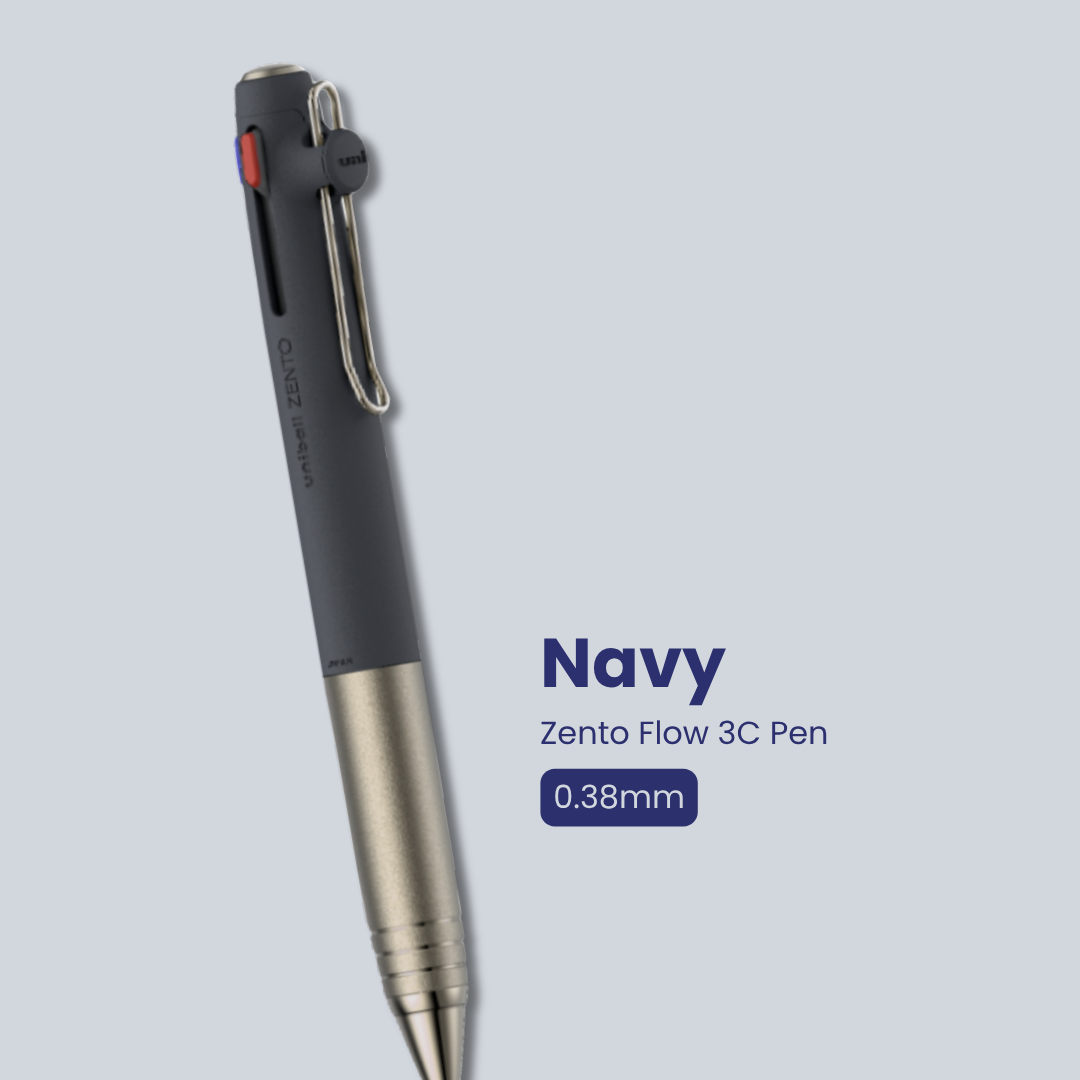 Uni Zento Flow Model 3C Pen | 0.38mm/ 0.5mm | Suitable for gifting | Refillable