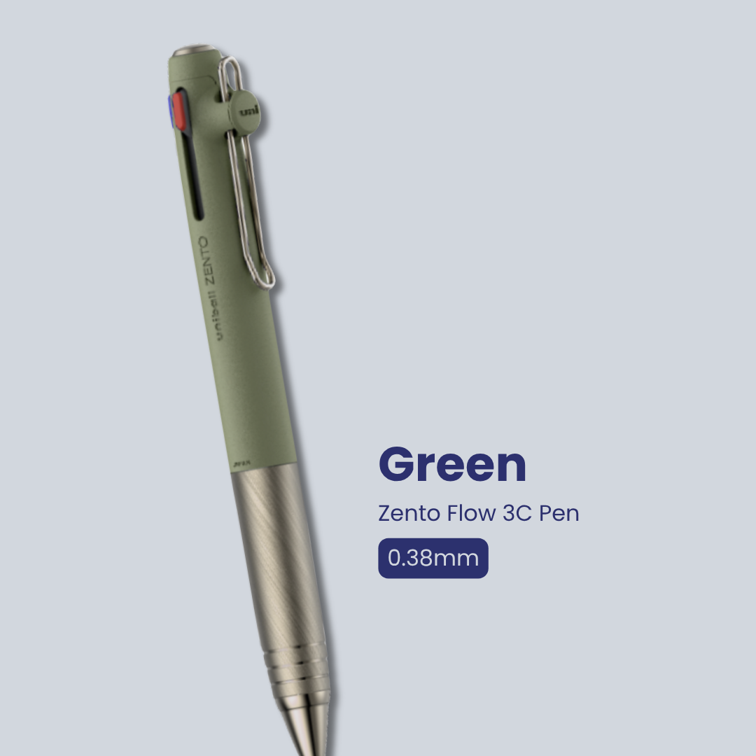 Uni Zento Flow Model 3C Pen | 0.38mm/ 0.5mm | Suitable for gifting | Refillable