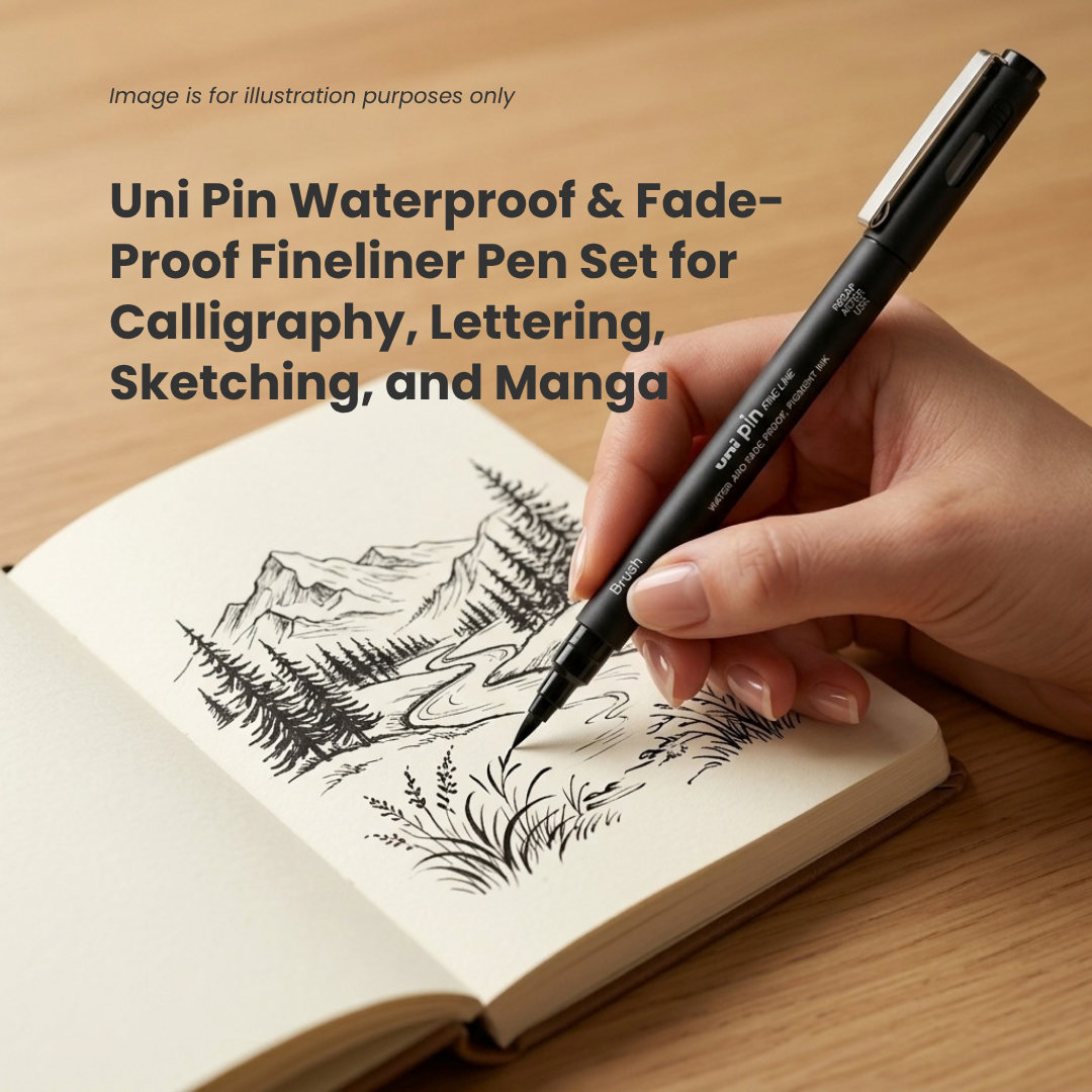 Uni PIN-200 5PC Set | Calligraphy/ Lettering/ Manga Shonen/ Sketching | Journaling | Calligraphy | Manga artists