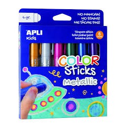 [SG] Apli A6 Bars Solid Colors Fluorescent / Metallic Tempera - Great for kids! [Evergreen Stationery]
