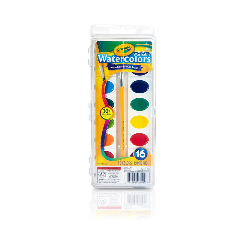 56-530555 16ct Washable Watercolours CRAYOLA