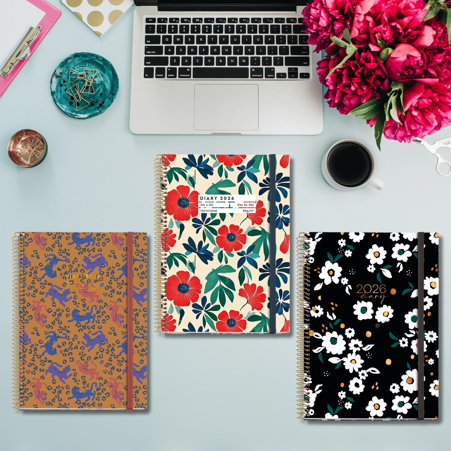 [SG] APLI MIQUELRIUS 2026 A6+ Daily Hardcover Spiral Bound Planner [Evergreen Stationery]