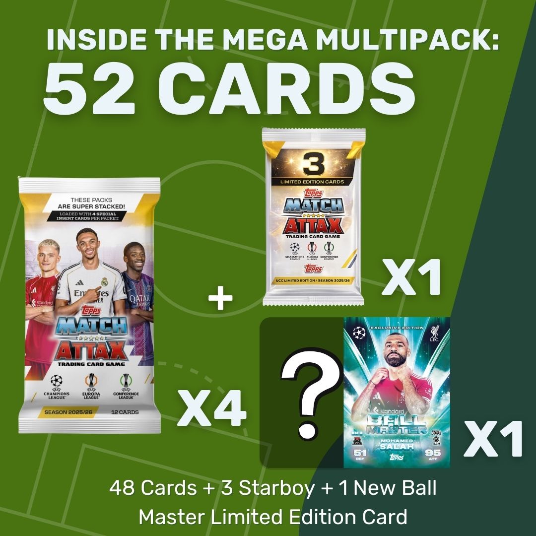 [SG] Topps Match Attax UEFA Champions League Mega Multipack | 52 Cards [Evergreen Stationery]