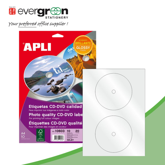 APLI 10293/10603 CD/DVD Gloss-Label