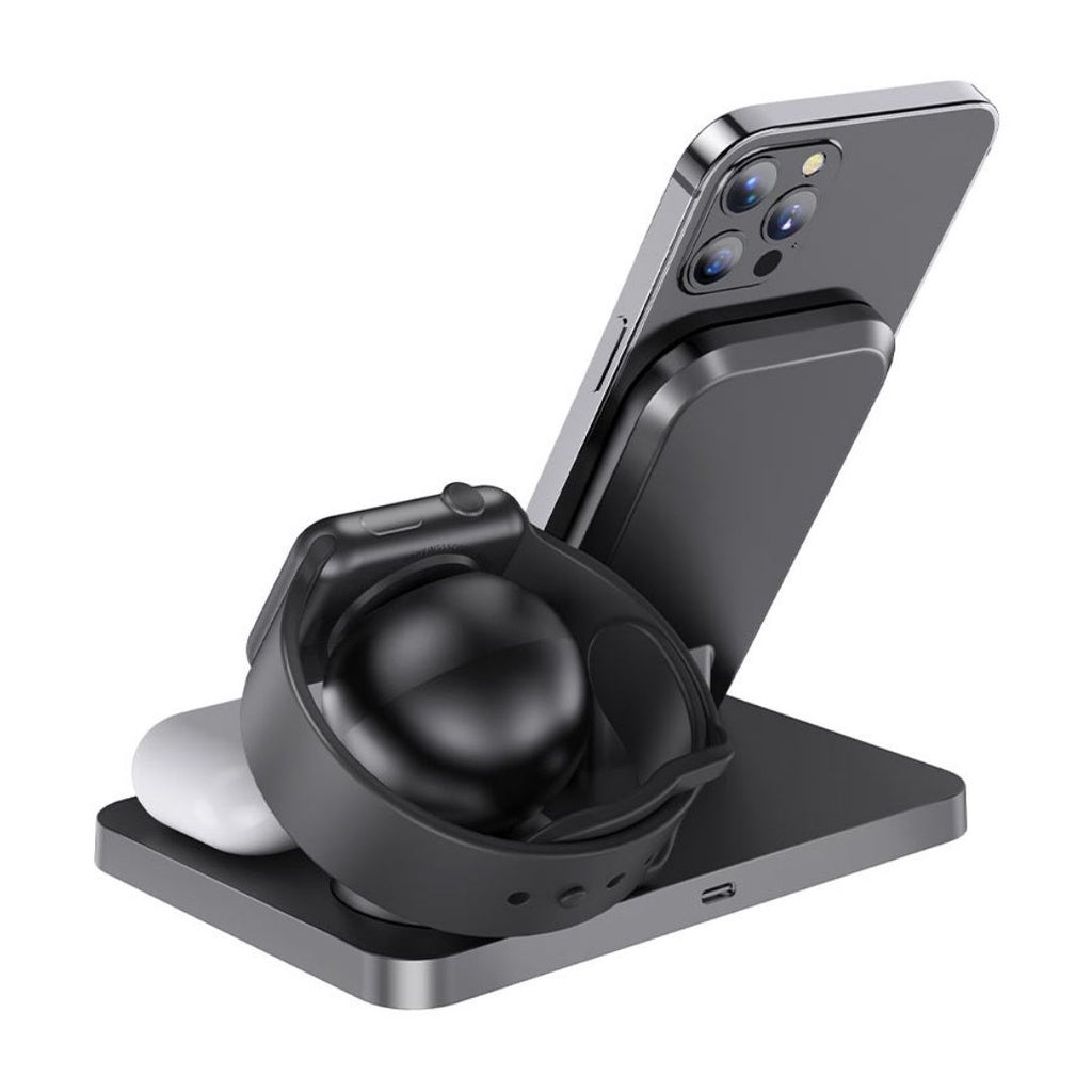 [SG] CW33 Ultra-Charge 3-in-1 Vertical Wireless Fast Charger [Evergreen Stationery]