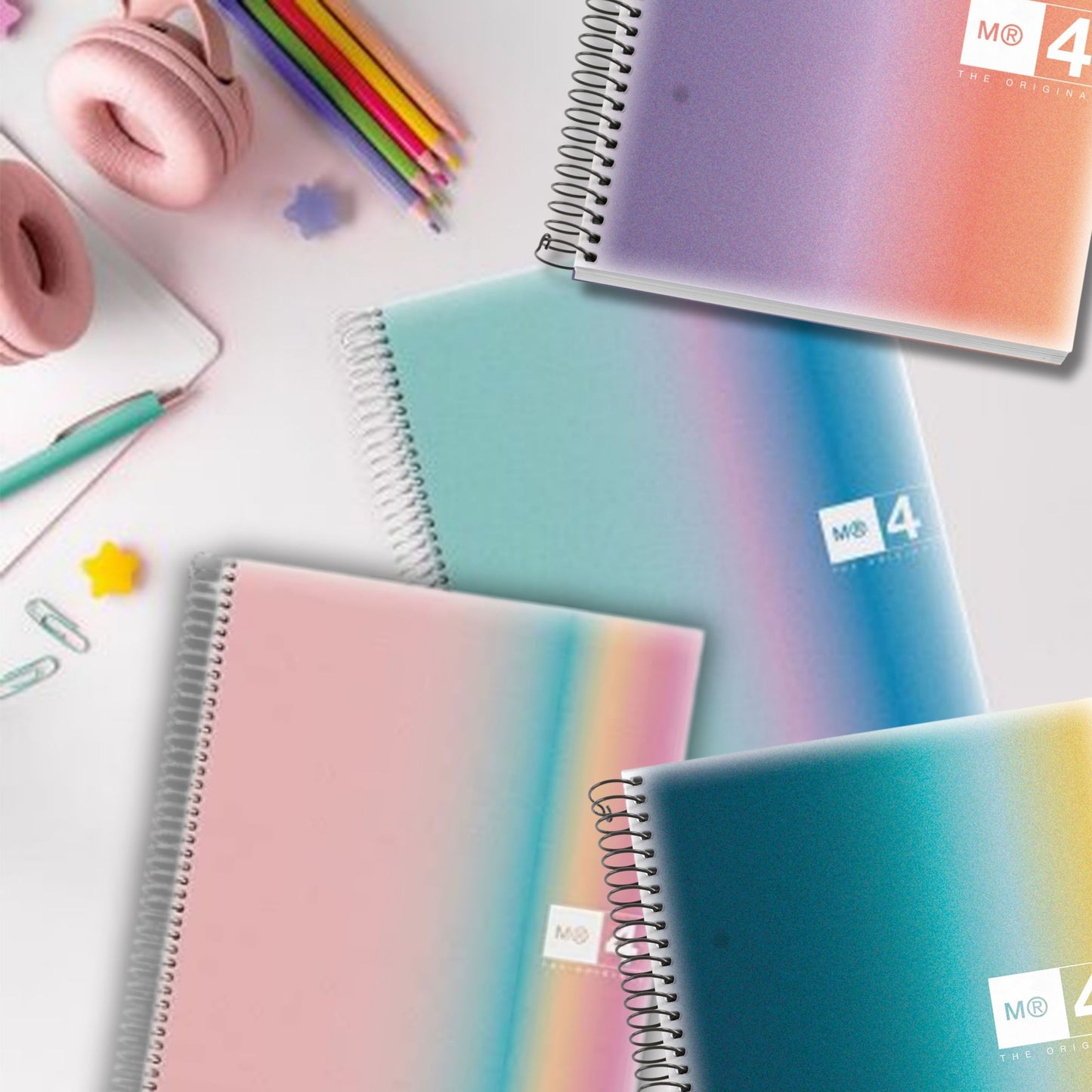 [SG] APLI MIQUELRIUS A4 & A5 Spiral Bound Notebook | Aurora Series [Evergreen Stationery]