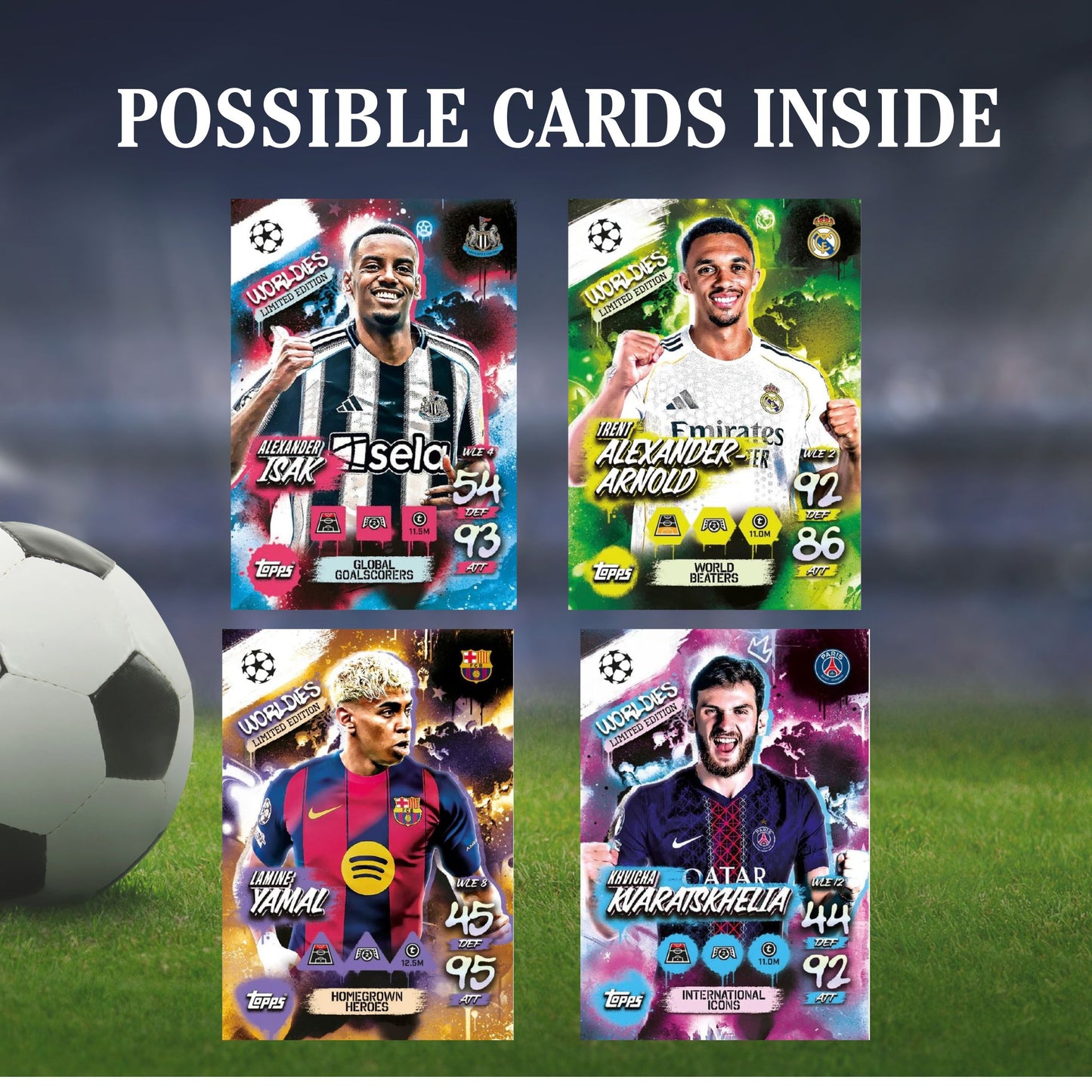 [SG] Topps Match Attax UEFA Champions League Booster Tins | 32 Cards [Evergreen Stationery]