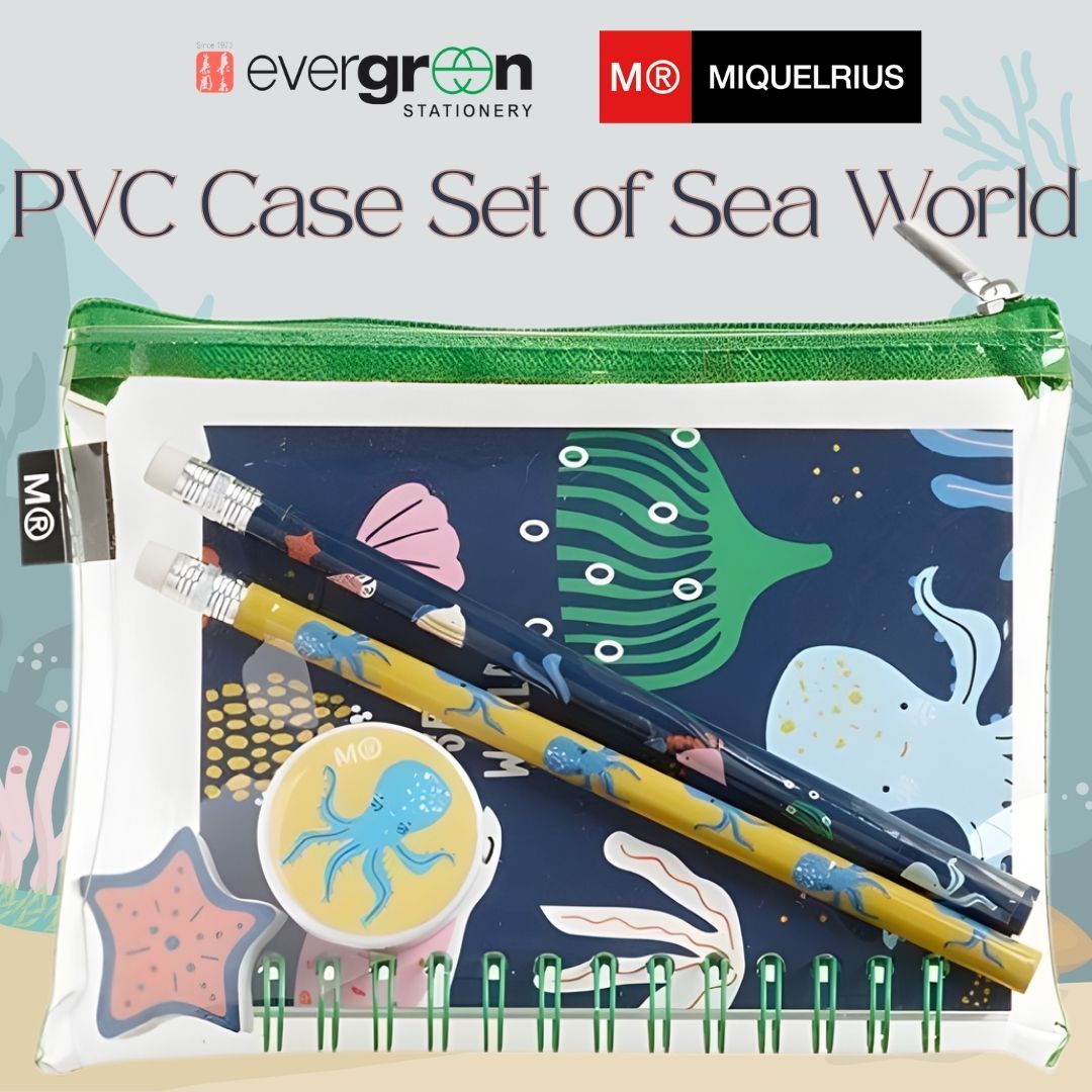 [SG] APLI MIQUELRIUS PVC Case Set of Sea World [Evergreen Stationery]