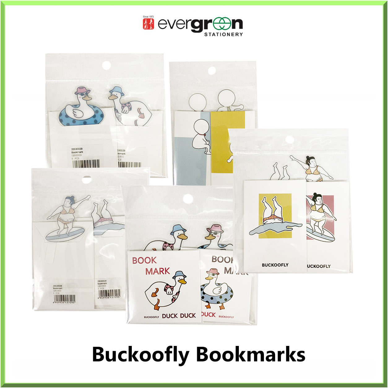 [SG] Cute Design Buckoofly Bookmarks [Evergreen Stationery]
