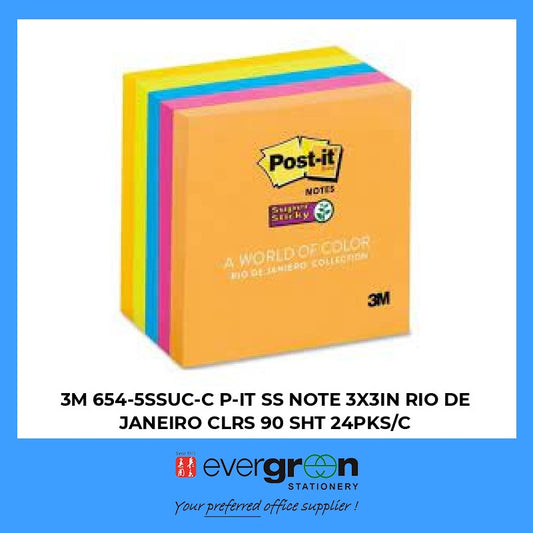3M Post-it Super Sticky Notes A World of Color Cities Collection --- Rio de Janeiro/New York/Miami Collection 5 pads/pk