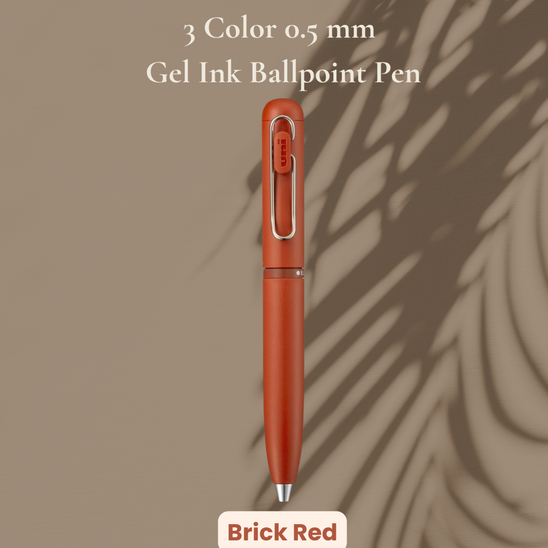 [SG] Uniball 3 Color 0.38/0.5mm Gel Ink Ballpoint Pen [Evergreen Stationery]