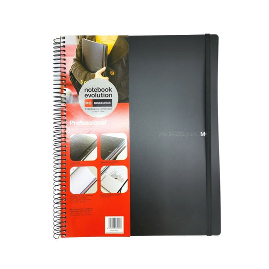 [SG] ECO MIQUELRIUS 47901 Professional Notebook A4 (SQUARED & PLAIN, 120 sheets) [Evergreen Stationery]