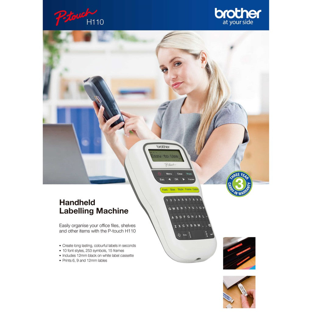 Brother PT-H110 Label Machine P-Touch H110Personal handheld labeller