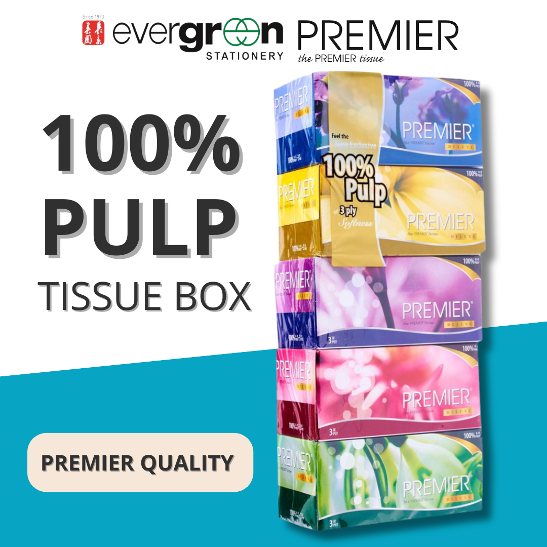 [SG] PREMIER Tissue Box (5 BOXES/PACK) [Evergreen Stationery]