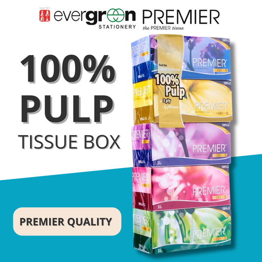 [SG] PREMIER Tissue Box (5 BOXES/PACK) [Evergreen Stationery]