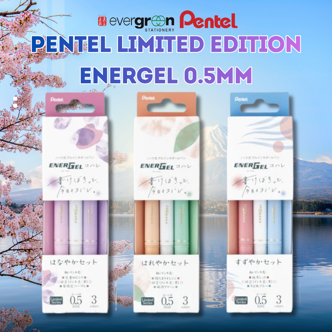 [SG] Pentel Limited Edition Energel 0.5mm Gel Roller Pen Set [Evergreen Stationery]