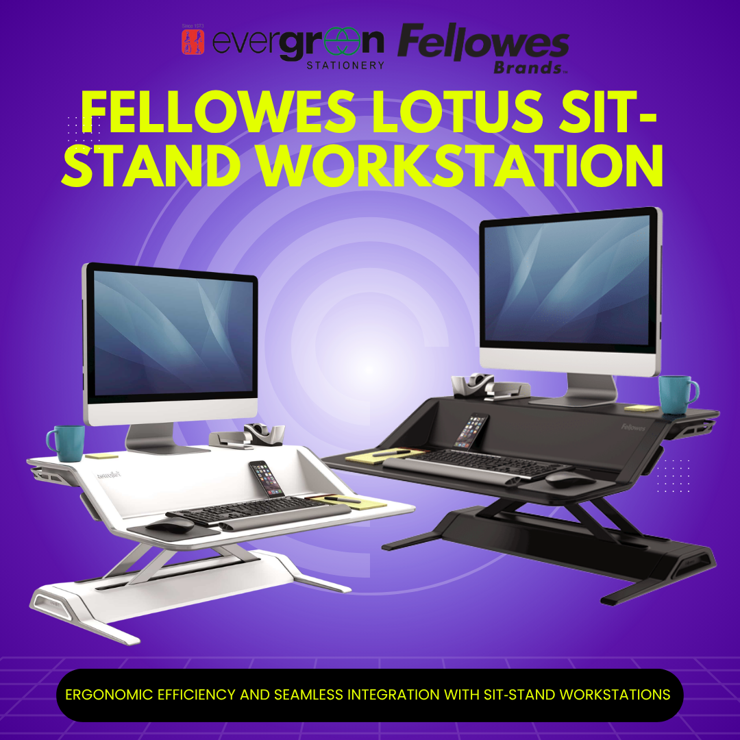 [SG] Fellowes Lotus Sit-Stand Workstation [Evergreen Stationery]