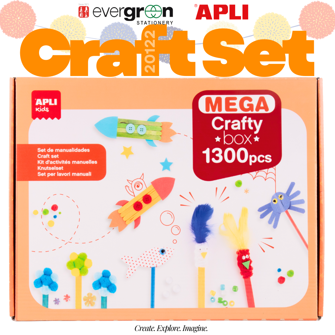 [SG] APLI Kids Craft Set for Creative Art & DIY Play [Evergreen Stationery]