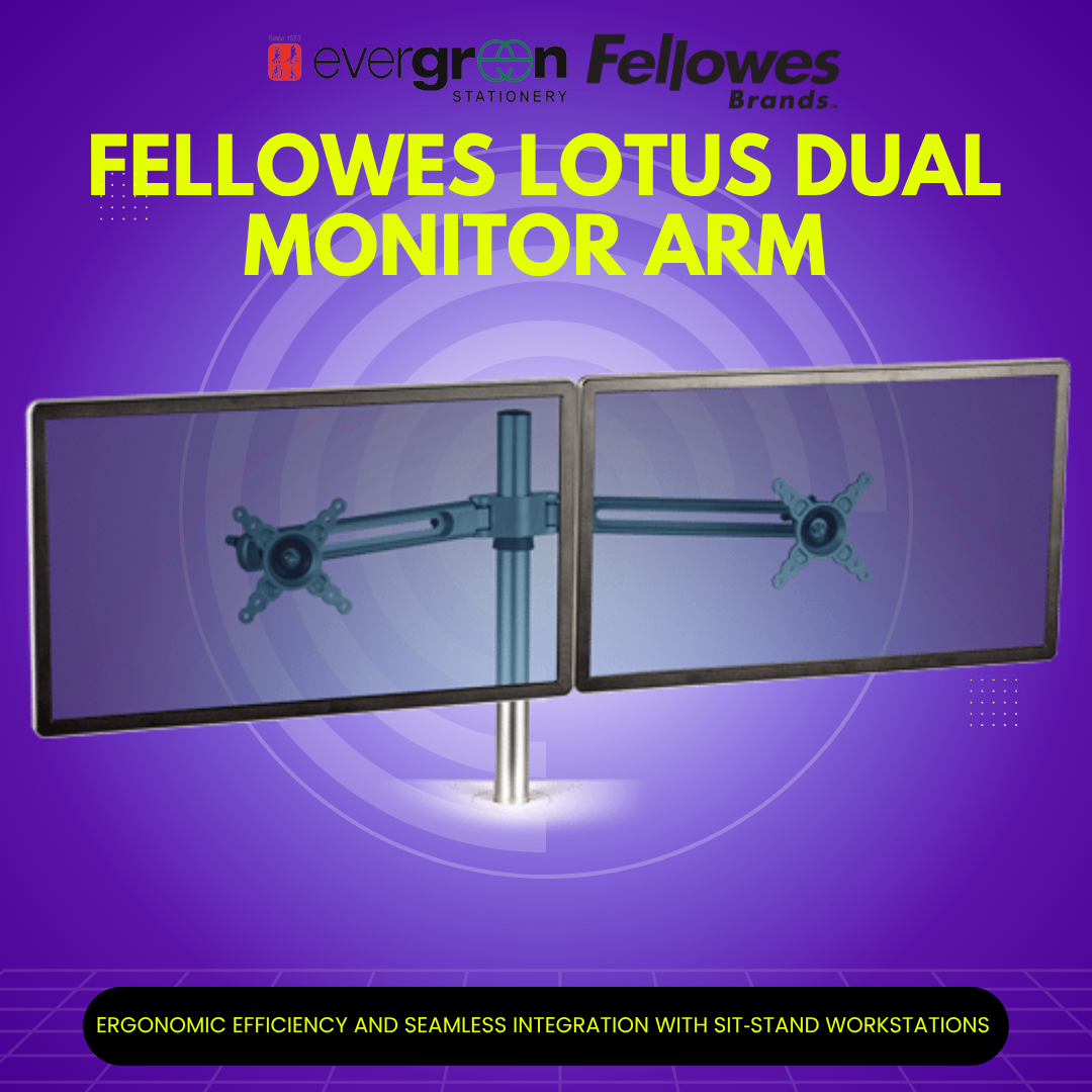 [SG] Fellowes Lotus Dual Monitor Arm [Evergreen Stationery]