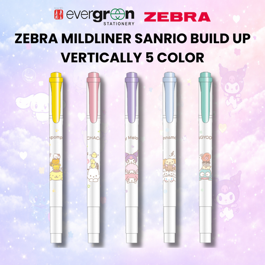 Zebra Mildliner Sanrio Build Up Vertically | 5 Colors