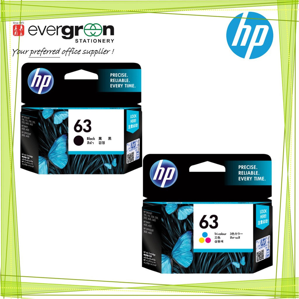 HP 63/63XL Black/Tri-color Original Ink Cartridge