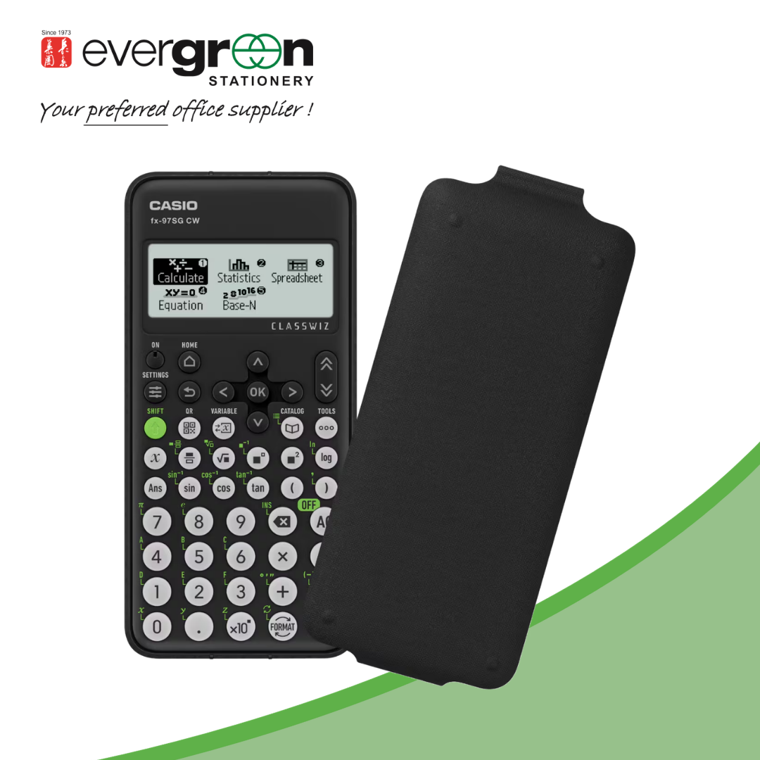 Casio FX-97SG CW Black Scientific Calculator | SEAB Approved | Compact