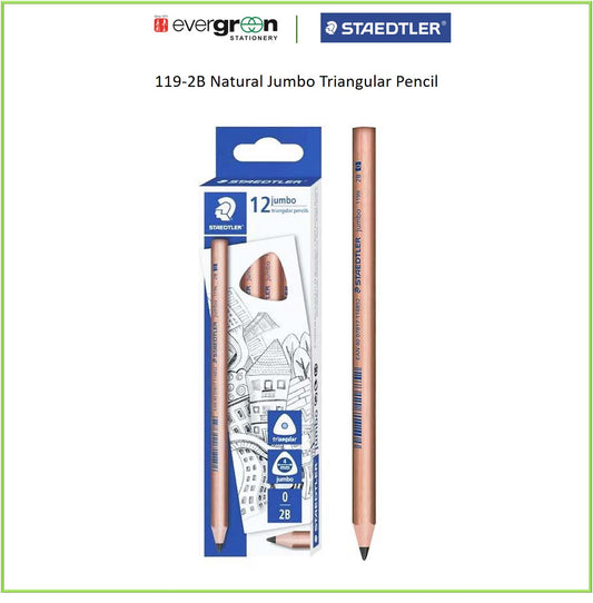 Staedtler 119-2B Natural Jumbo Triangular Pencil
