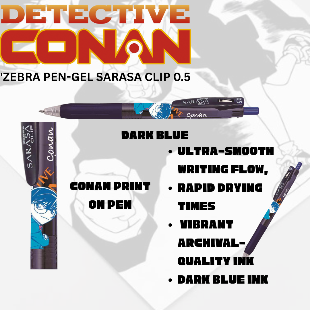Zebra Sarasa Clip Detective Conan Limited Edition 0.5mm Indivisual Gel-Pen | Anime Lovers