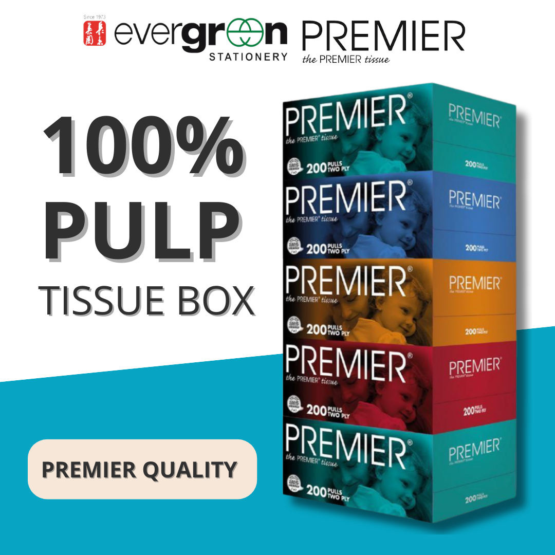 [SG] PREMIER Tissue Box (5 BOXES/PACK) [Evergreen Stationery]