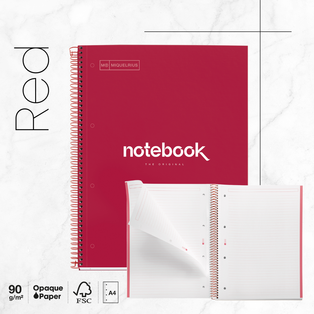 [SG] APLI MIQUELRIUS A4 Emotions Ruled Notebook | Hard Cover| 80 Sheets [Evergreen Stationery]